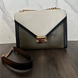 Michael Kors Whitney Large Tri-color leather convertible shoulder bag